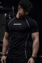 Phantom Black Half Sleeve Compression Tshirt