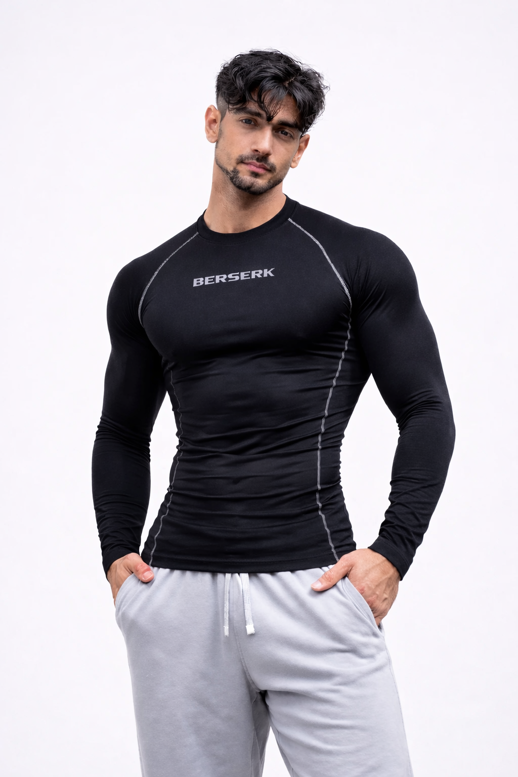 Black Full Sleeve Compression Tshirt
