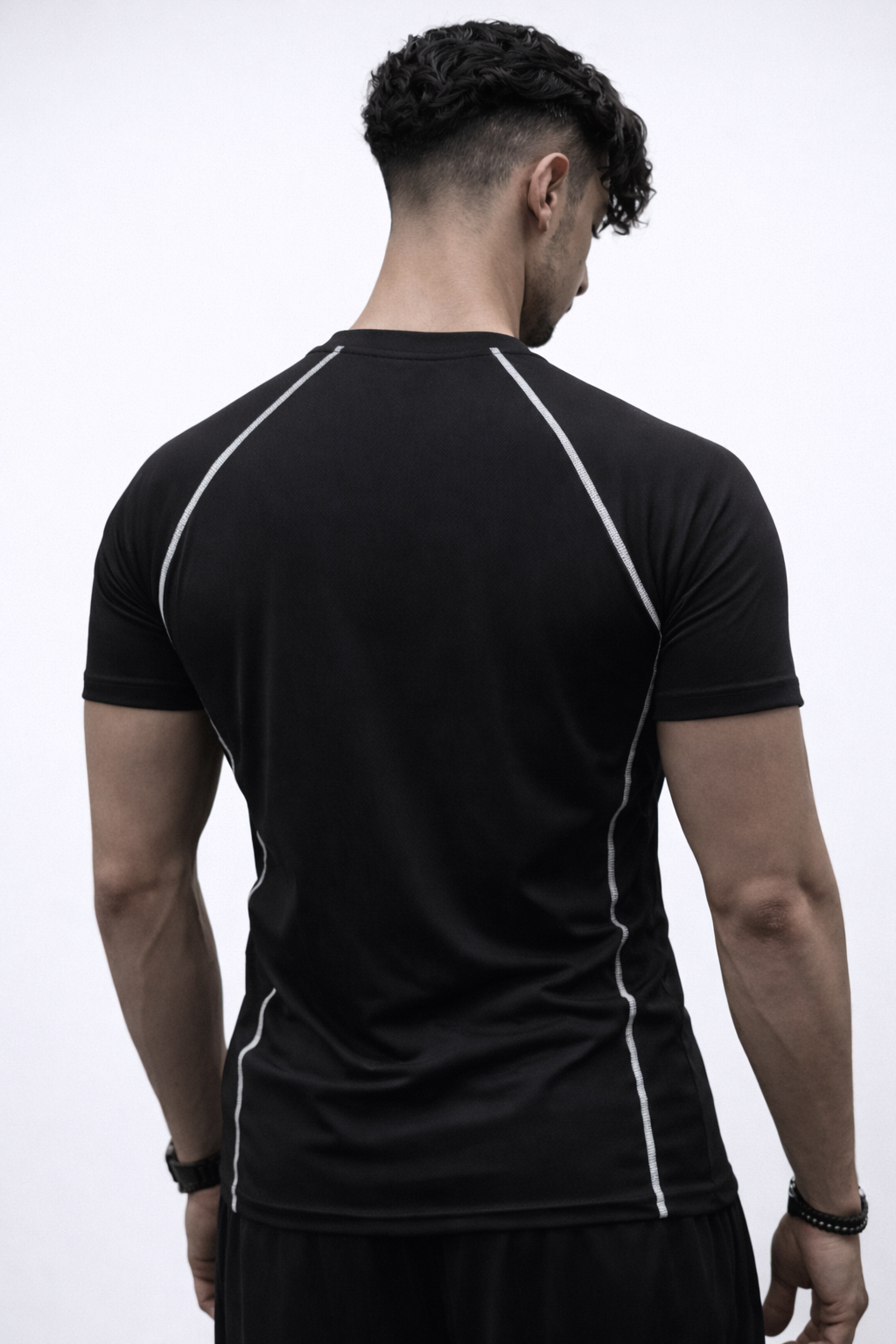 Phantom Black Half Sleeve Compression Tshirt