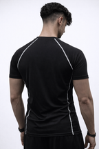 Phantom Black Half Sleeve Compression Tshirt