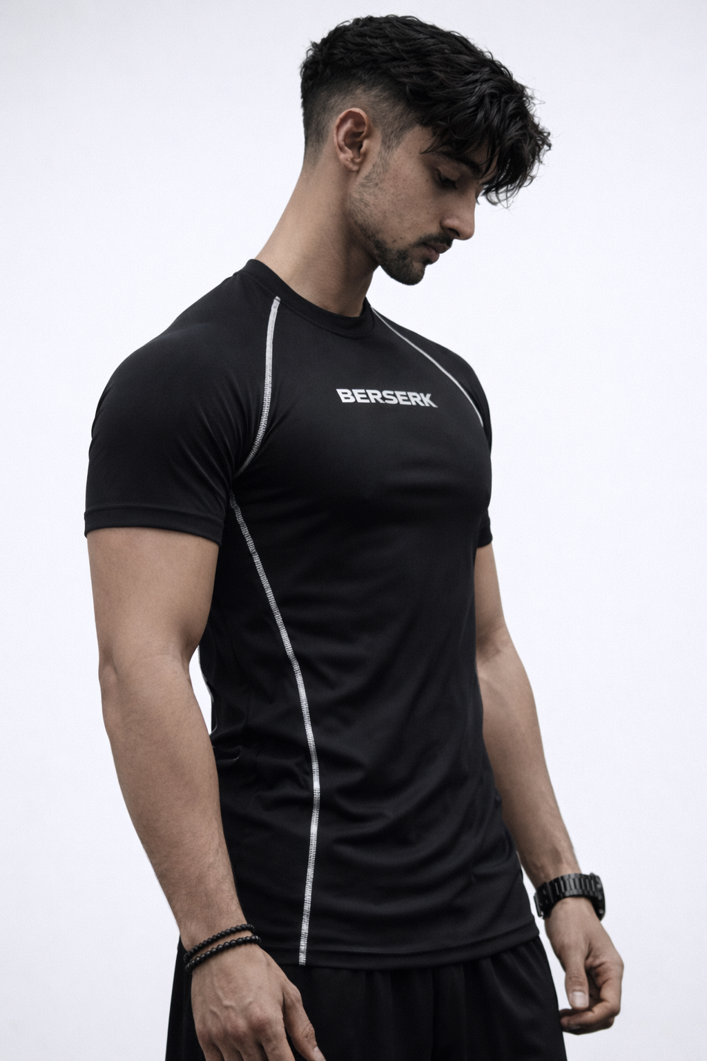 Phantom Black Half Sleeve Compression Tshirt