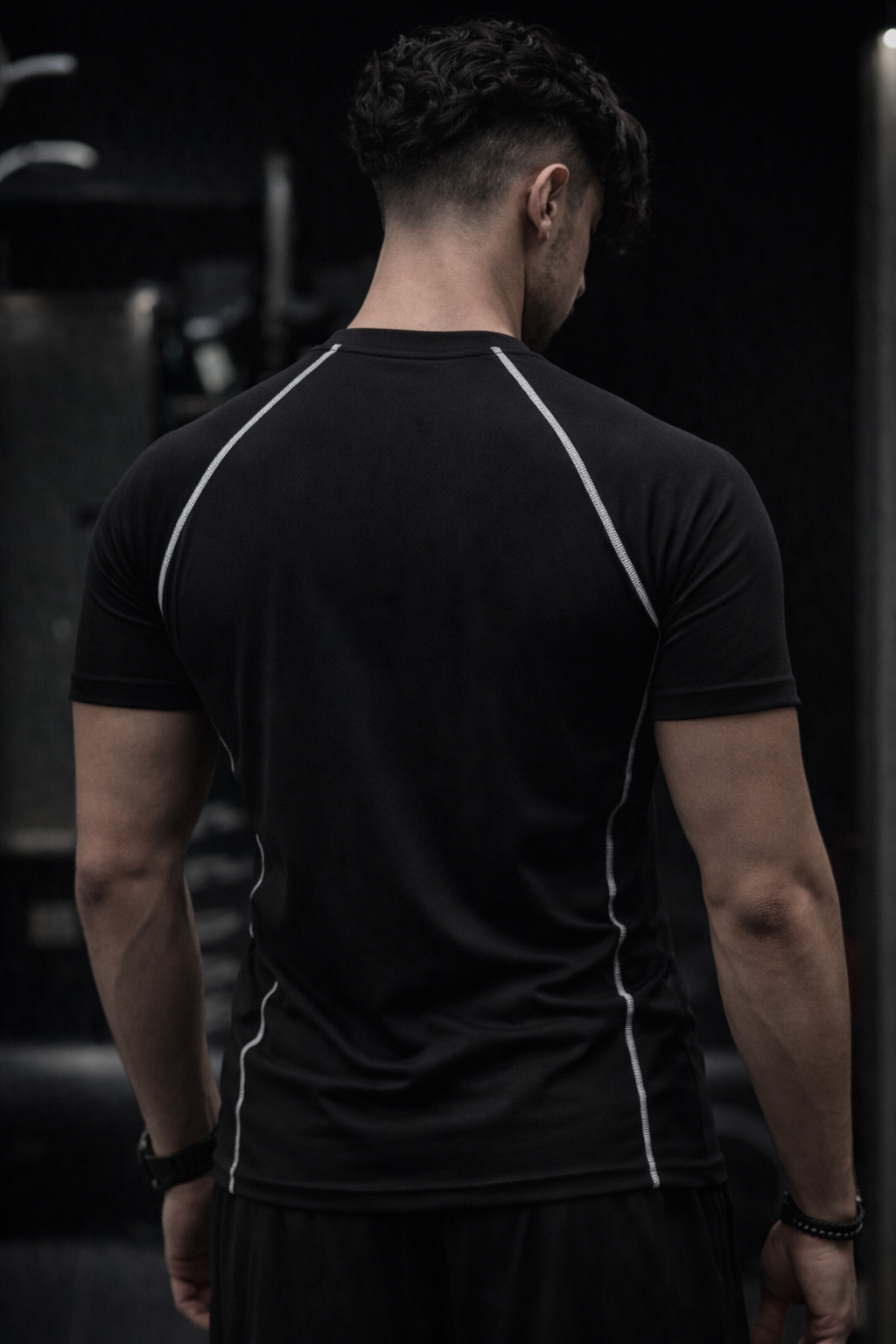 Phantom Black Half Sleeve Compression Tshirt