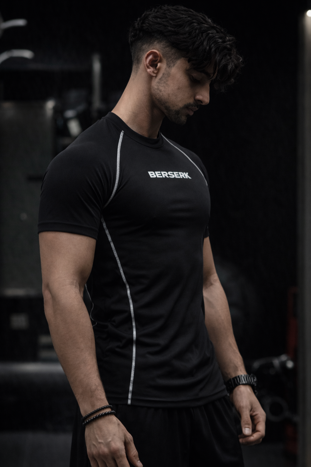 Phantom Black Half Sleeve Compression Tshirt