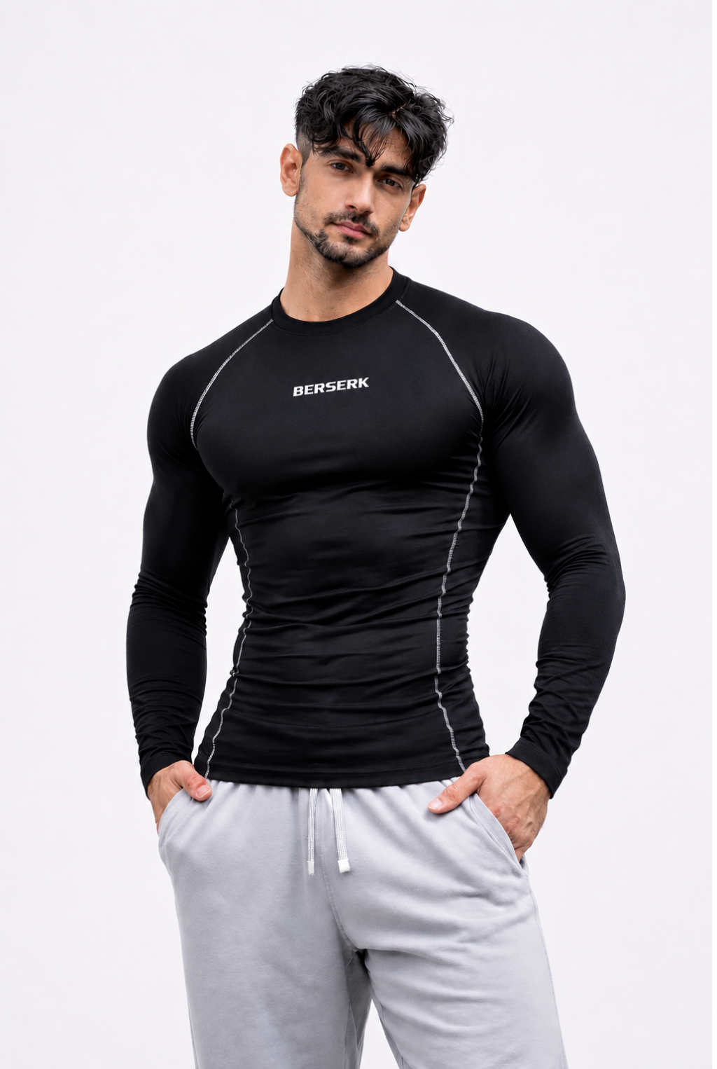Phantom Black Full Sleeve Compression Tshirt