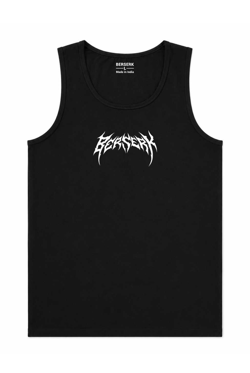 Premium Cotton Fitted Gym Tank - Phantom Black