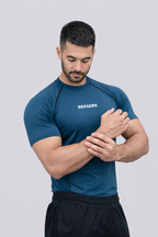 Neptune Blue Half Sleeve Compression Tshirt