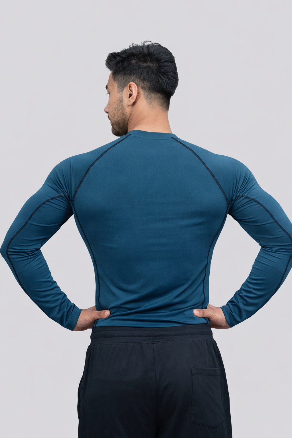 Neptune Blue Full Sleeve Compression Tshirt