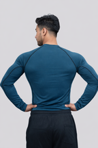 Neptune Blue Full Sleeve Compression Tshirt