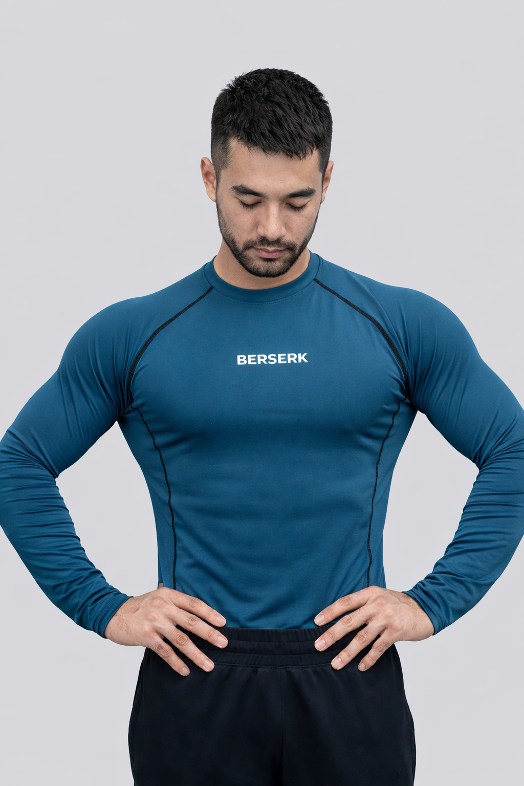Neptune Blue Full Sleeve Compression Tshirt