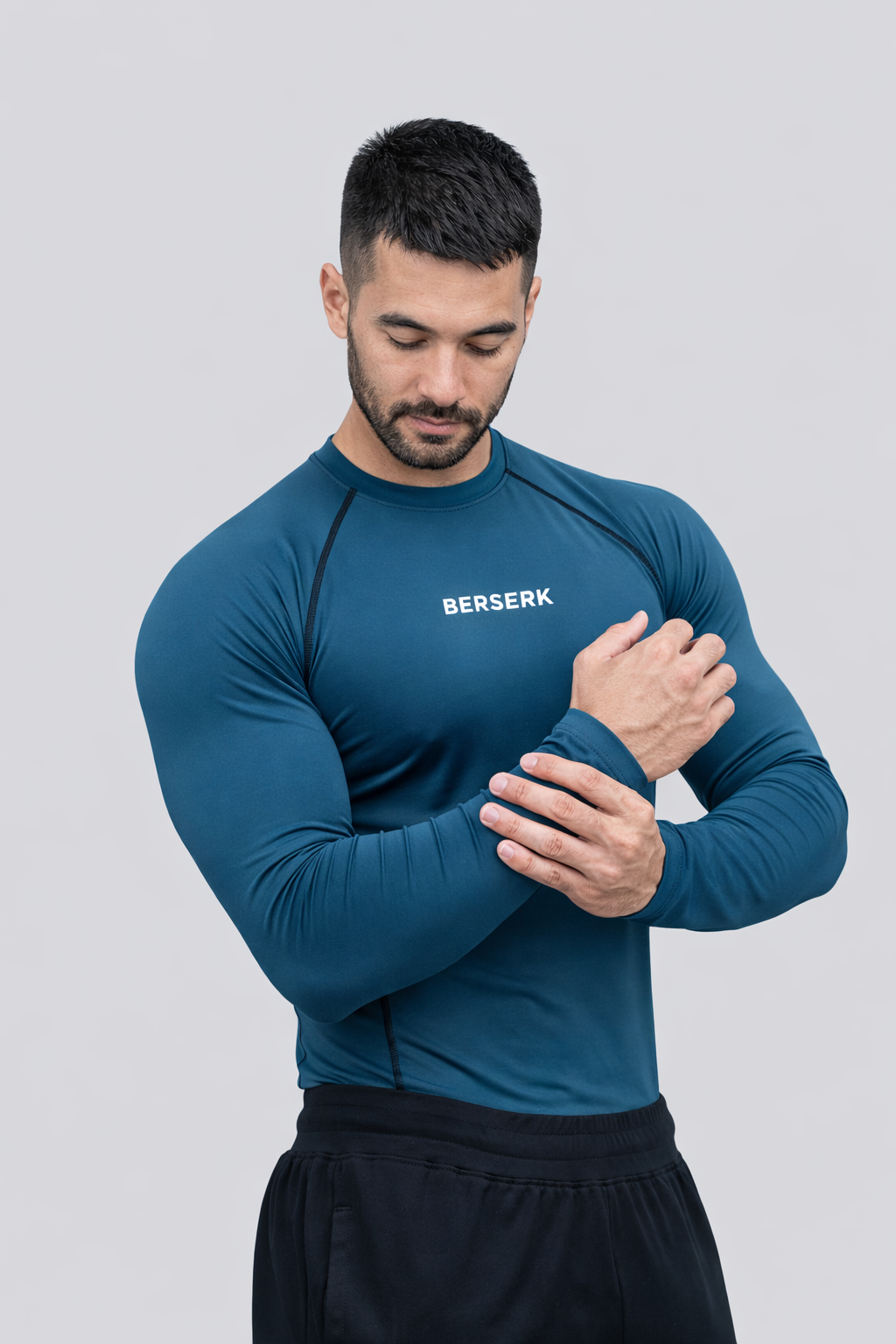 Neptune Blue Full Sleeve Compression Tshirt