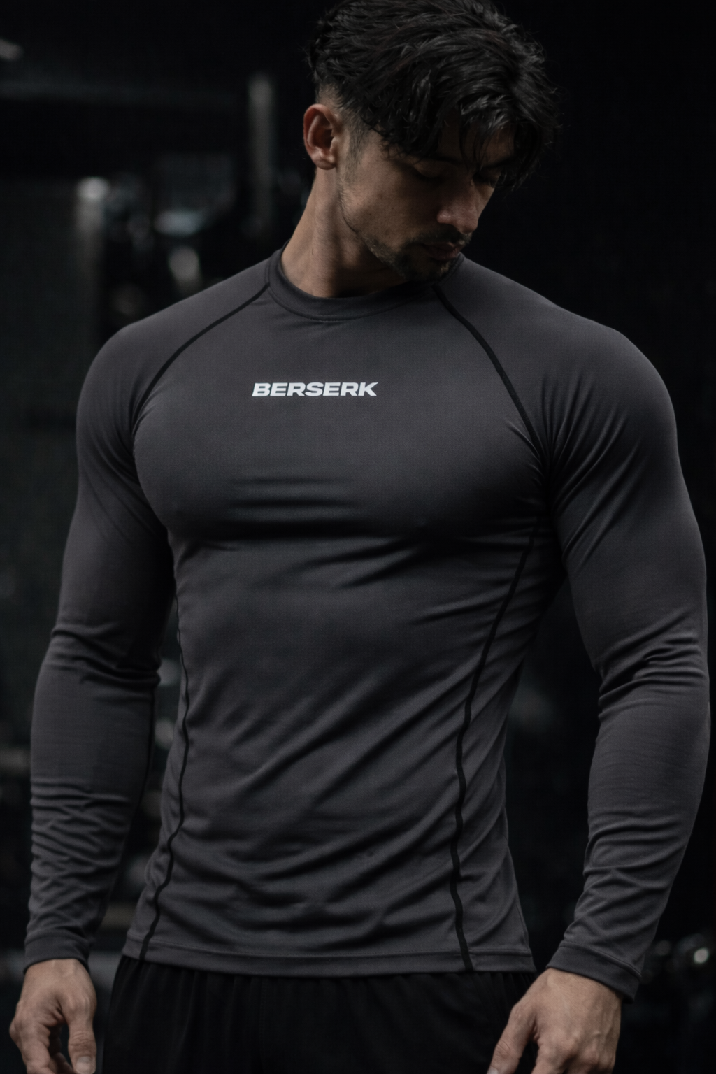Titan Grey Full Sleeve Compression Tshirt