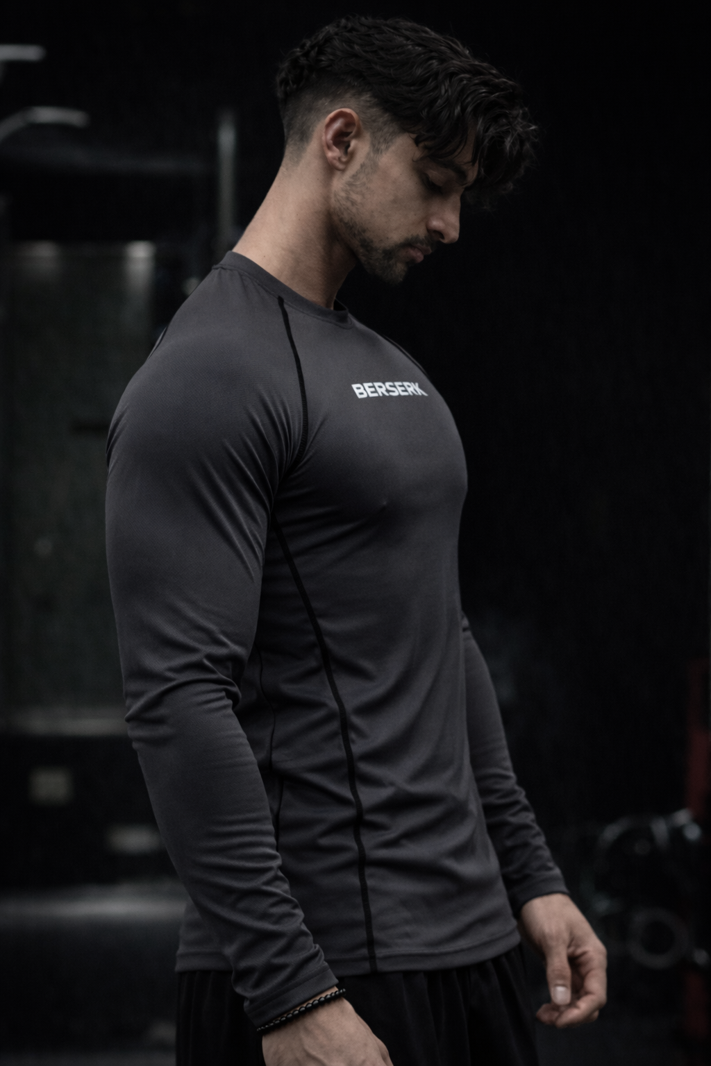 Titan Grey Full Sleeve Compression Tshirt