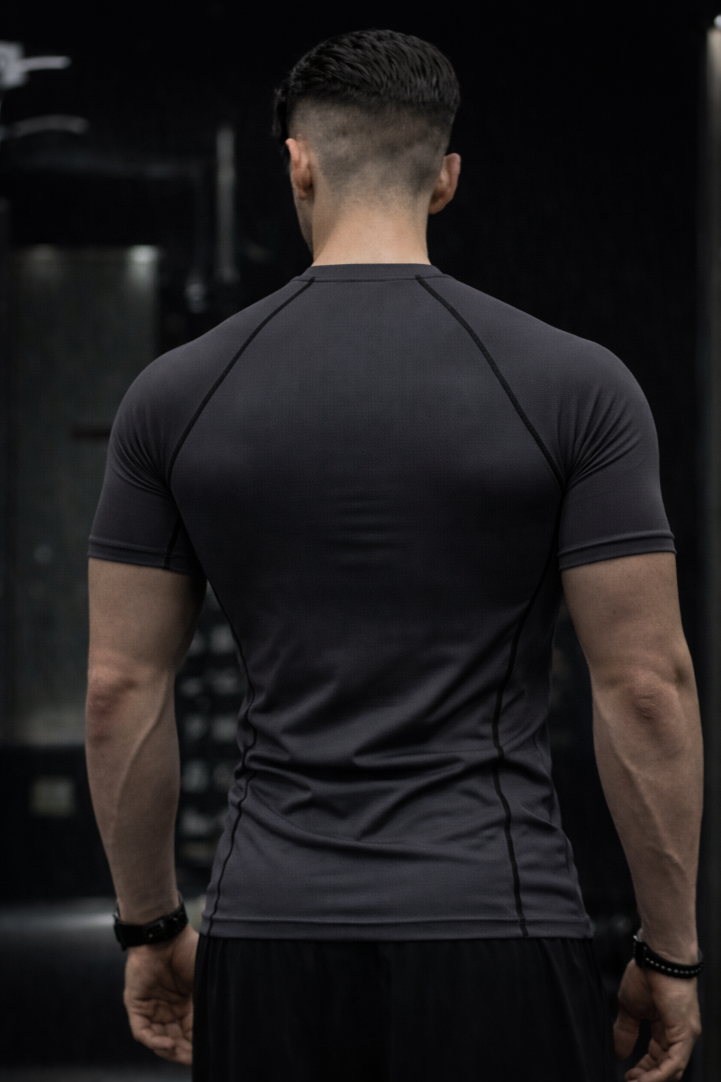 Titan Grey Half Sleeve Compression Tshirt