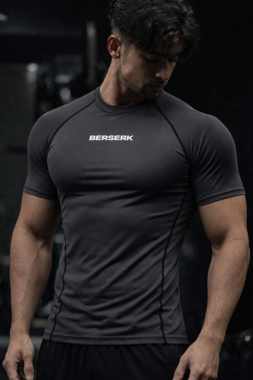 Titan Grey Half Sleeve Compression Tshirt