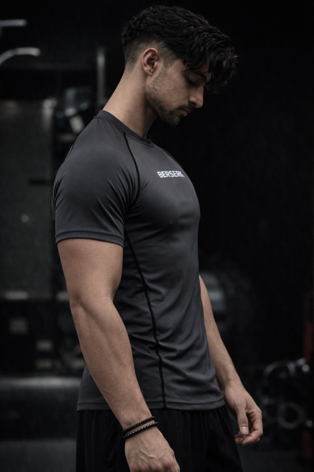 Titan Grey Half Sleeve Compression Tshirt