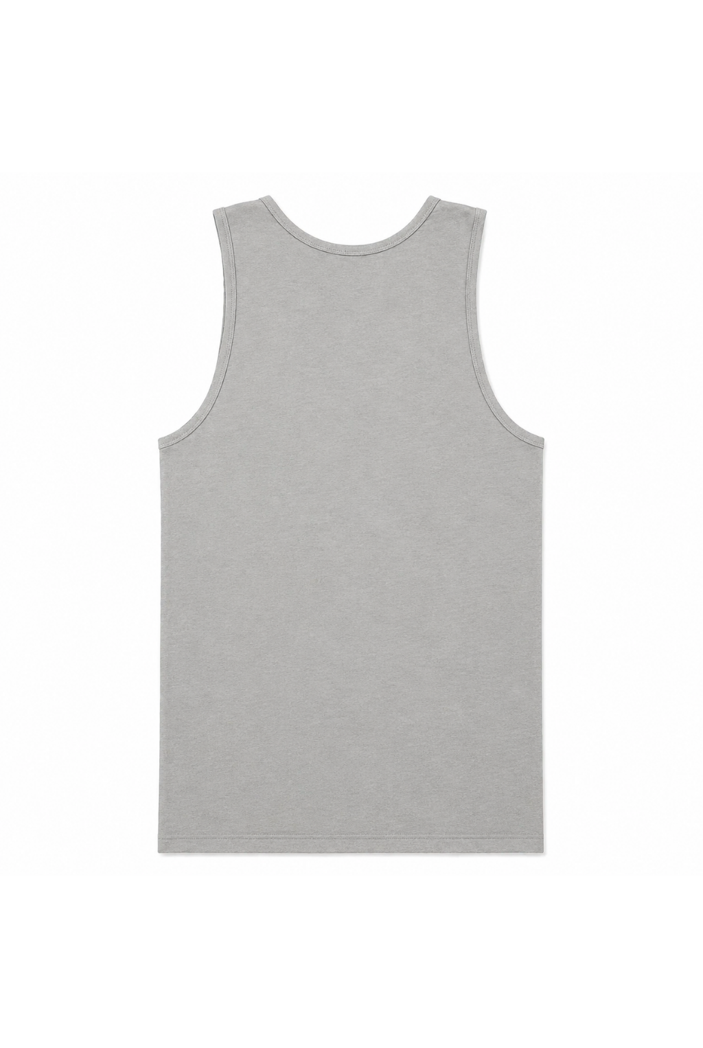 Premium Cotton Fitted Gym Tank - Light Grey