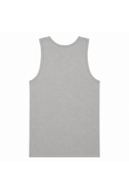 Premium Cotton Fitted Gym Tank - Light Grey
