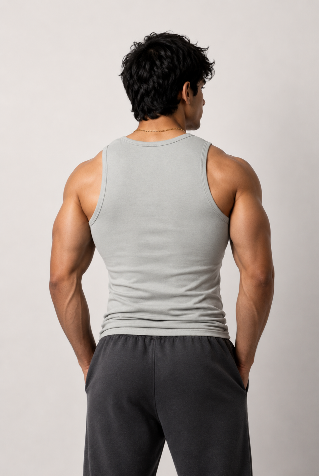 Premium Cotton Fitted Gym Tank - 3 pack