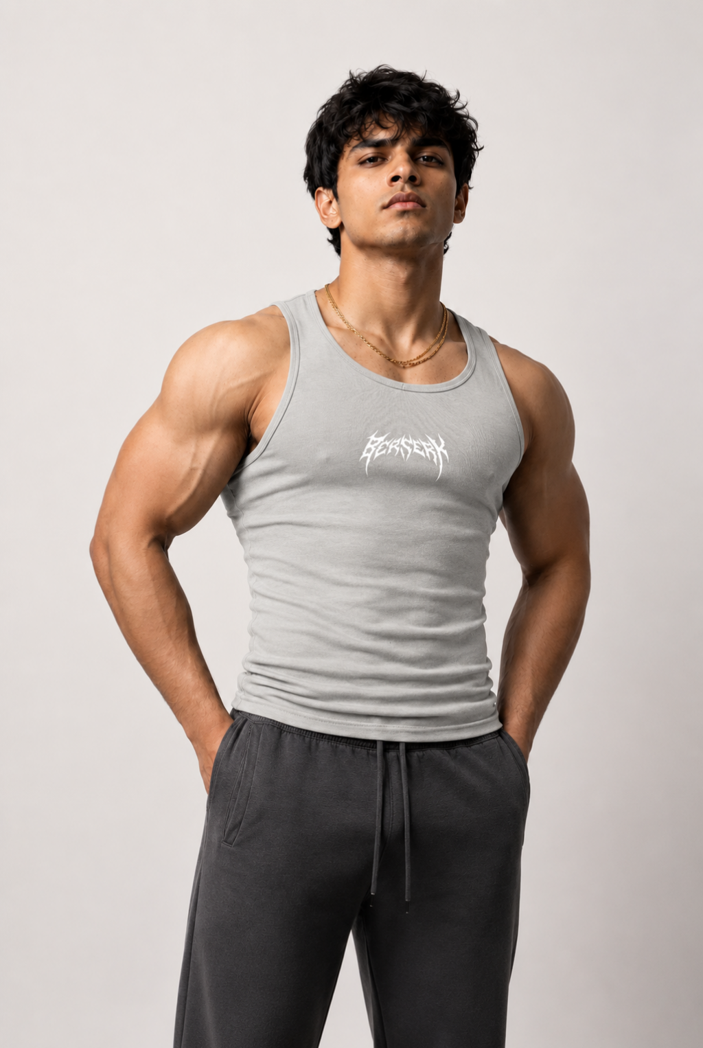 Premium Cotton Fitted Gym Tank - 3 pack