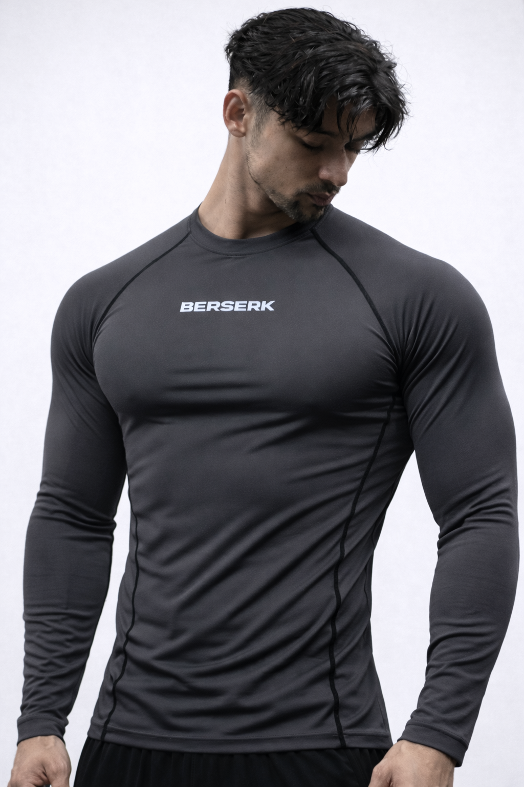 Titan Grey Full Sleeve Compression Tshirt