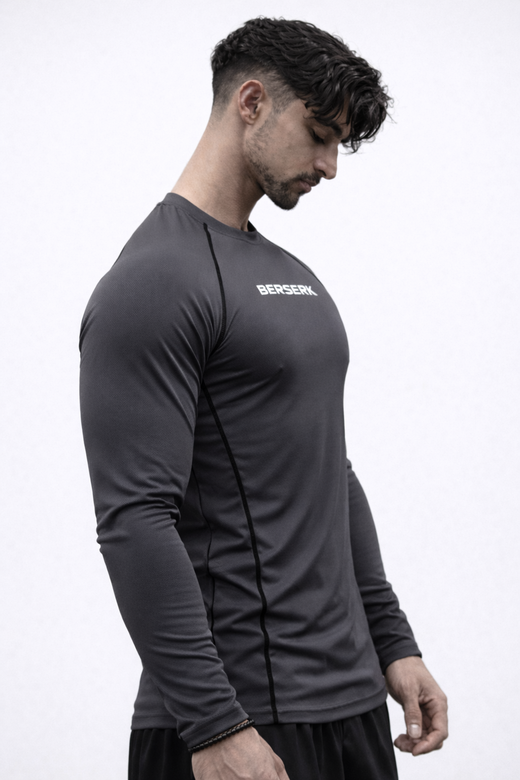 Titan Grey Full Sleeve Compression Tshirt