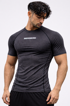 Titan Grey Half Sleeve Compression Tshirt