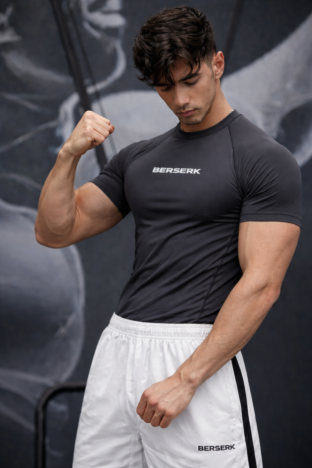 Titan Grey Half Sleeve Compression Tshirt