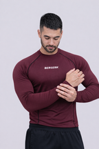 Royal Maroon Full Sleeve Compression Tshirt