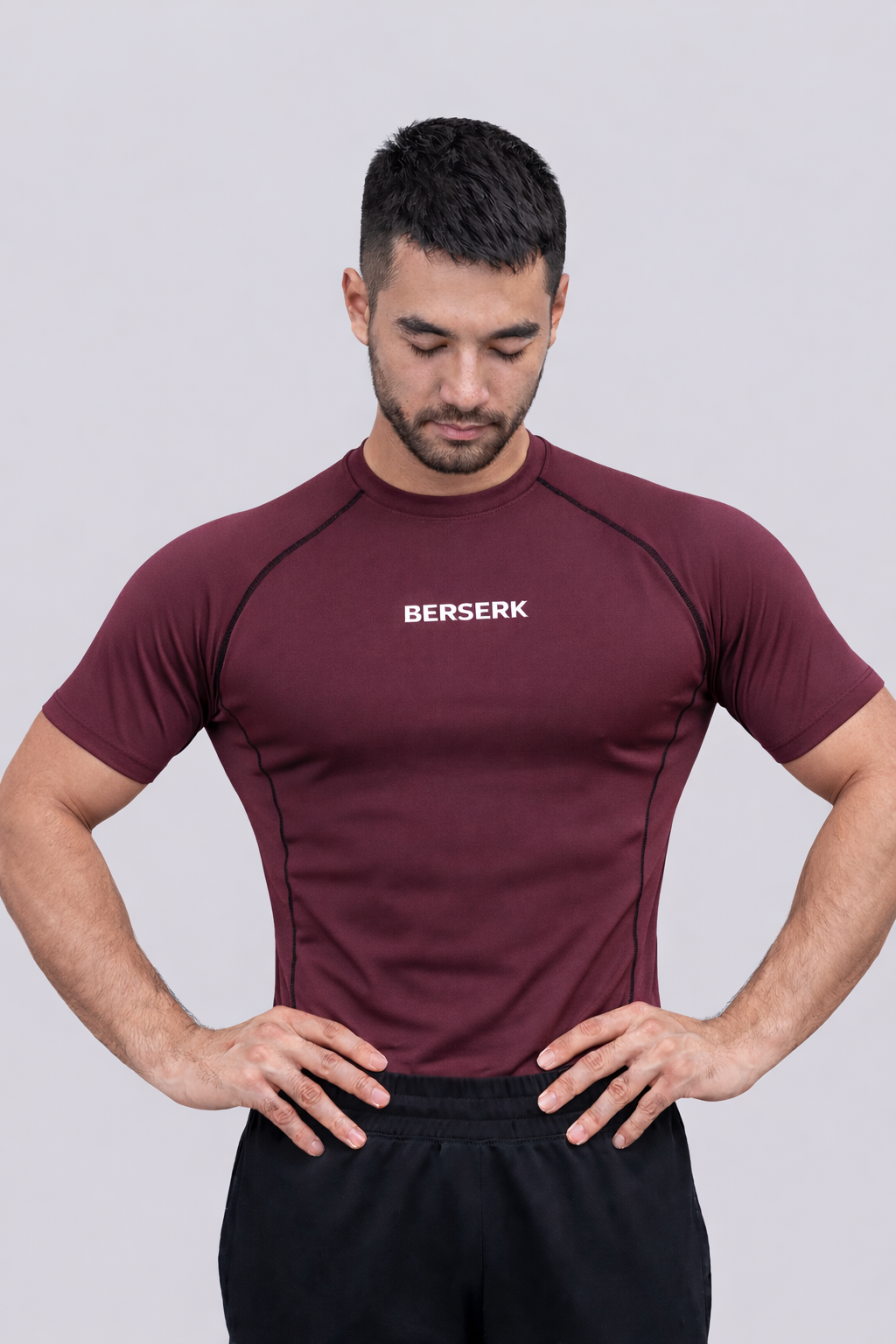 Royal Maroon Half Sleeve Compression Tshirt