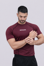 Radiant Pack of 2 - Phantom Black & Royal Maroon Half Sleeve Compression Tshirts