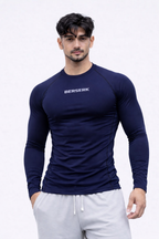 Midnight Navy Full Sleeve Compression Tshirt