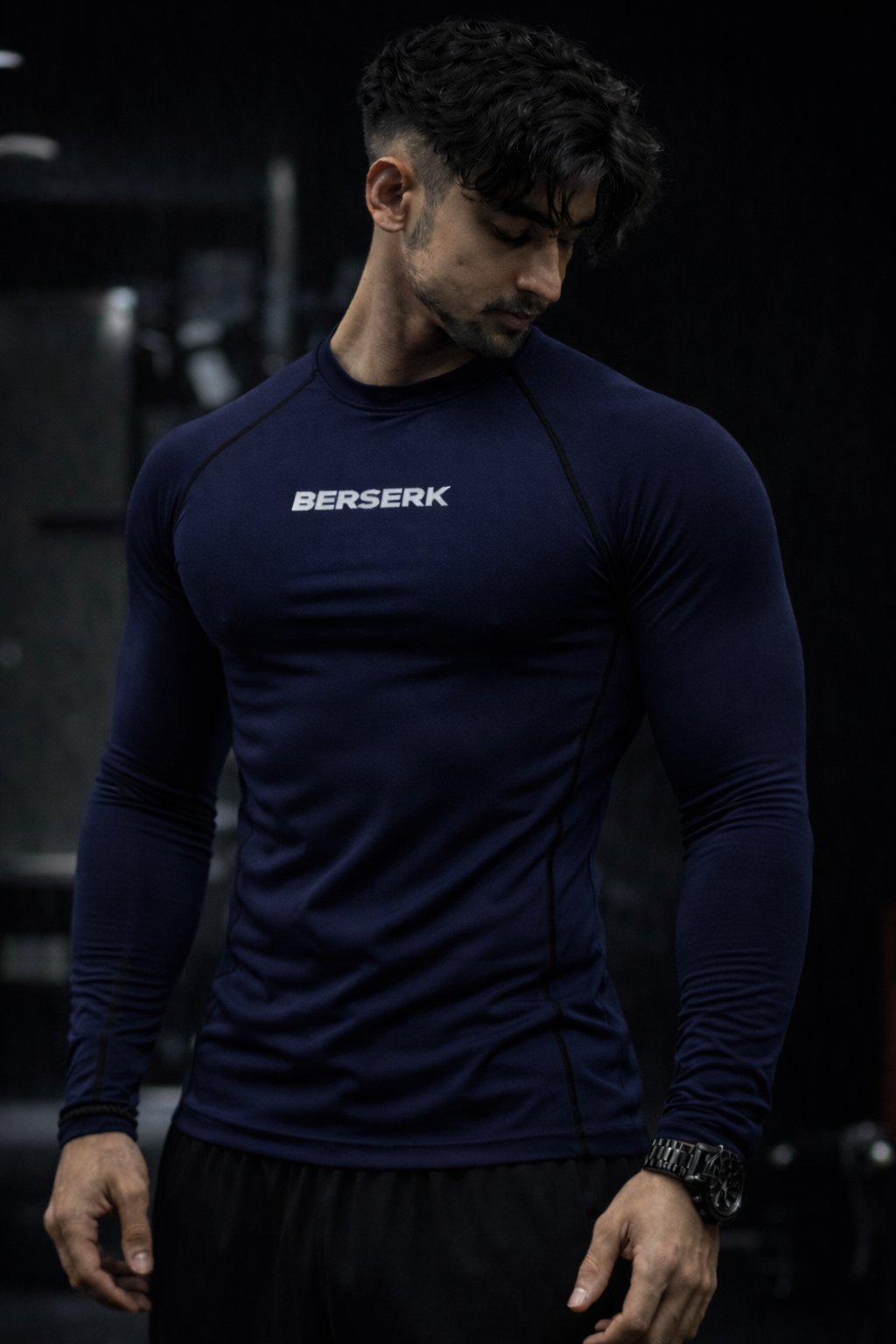 Midnight Navy Full Sleeve Compression Tshirt