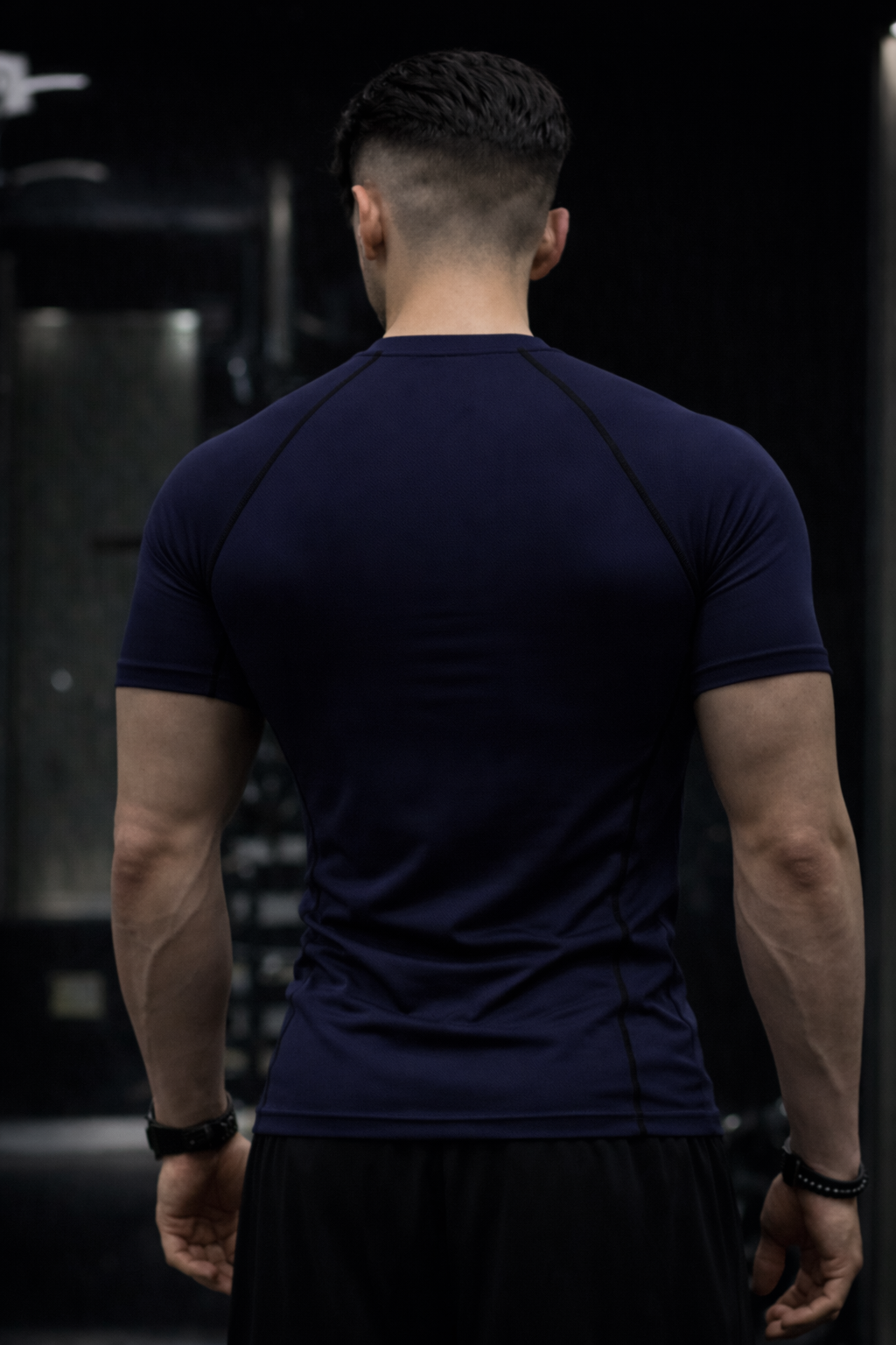 Midnight Navy Half Sleeve Compression Tshirt