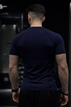 Midnight Navy Half Sleeve Compression Tshirt
