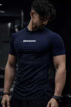 Midnight Navy Half Sleeve Compression Tshirt