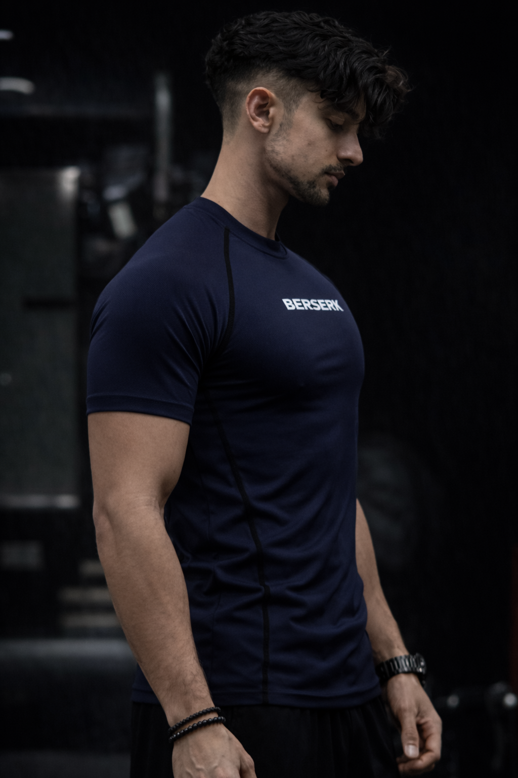 Midnight Navy Half Sleeve Compression Tshirt