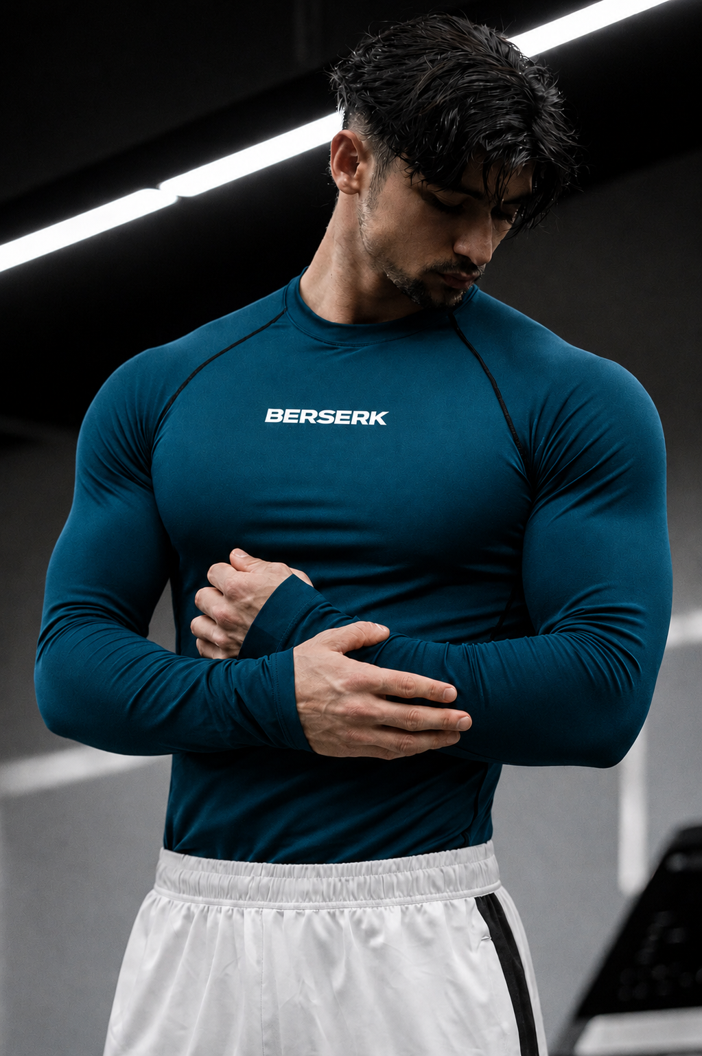 Neptune Blue Full Sleeve Compression Tshirt