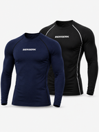 Midnight Phantom Pack of 2 - Midnight Navy & Phantom Black Full Sleeve Compression Tshirts