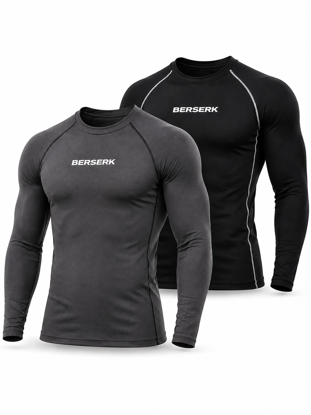 Dark Titan Pack of 2 - Titan Grey & Phantom Black Full Sleeve Compression Tshirts