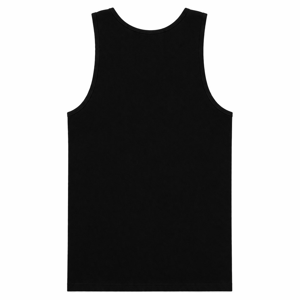 Premium Cotton Fitted Gym Tank - Phantom Black