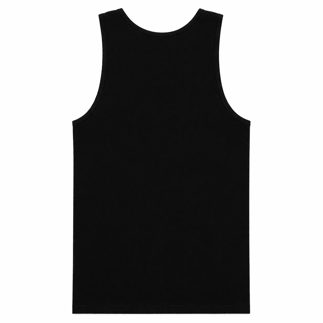 Premium Cotton Fitted Gym Tank - Phantom Black