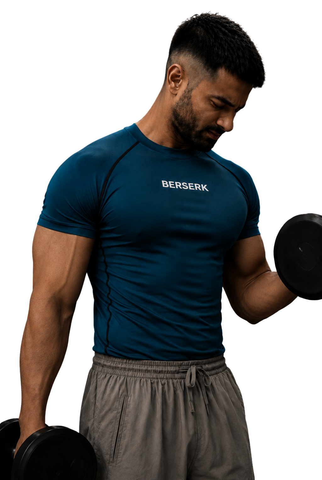 Neptune Blue Half Sleeve Compression Tshirt