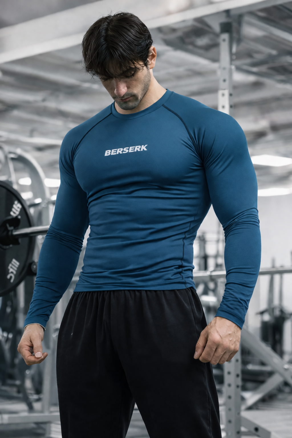 Neptune Blue Full Sleeve Compression Tshirt