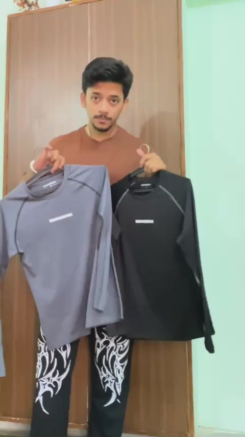 Dark Titan Pack of 2 - Titan Grey & Phantom Black Full Sleeve Compression Tshirts