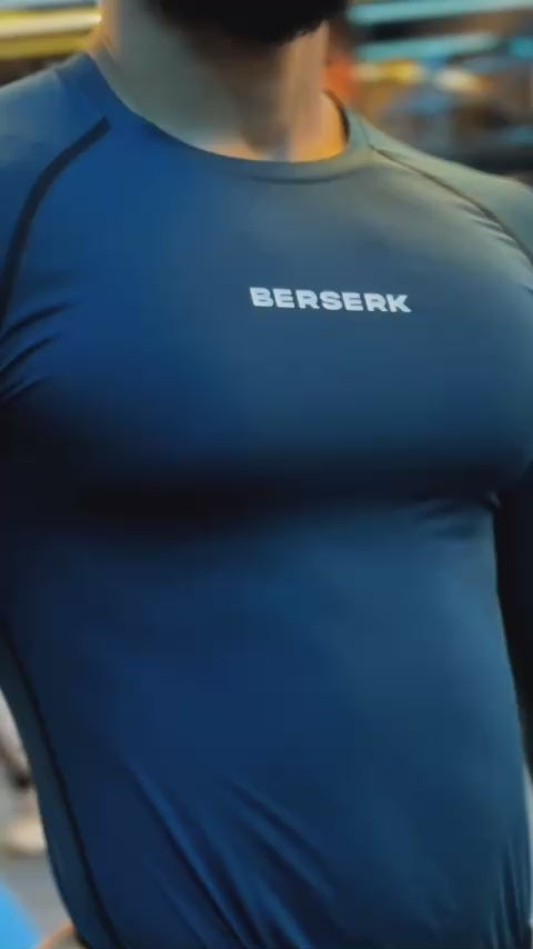 Neptune Blue Full Sleeve Compression Tshirt